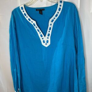 Sherry Taylor Blue Tunic Top